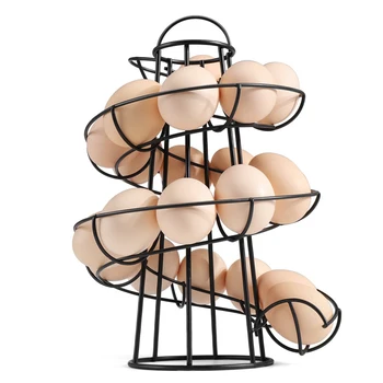 

Createive Practical Egg Holder Modern Spiraling Dispenser Egg Storage Rack Save Space Home Kitchen Storage Supplies Decoration