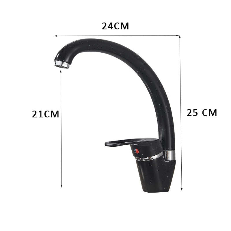 Simple Black Kitchen Faucet Hot and Cold Water Faucet Single Handle Mixer  Fast and Affordable Colorful  Faucet outdoor kitchen sink