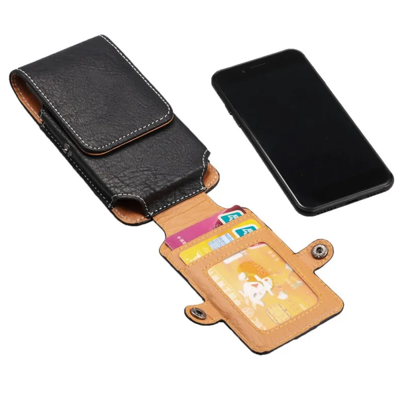 Многофункциональная поясная сумка для хранения мобильного телефона практичная прочная сумка для телефона из искусственной кожи Подходит для смартфона 3,5-6,3 дюймов 1