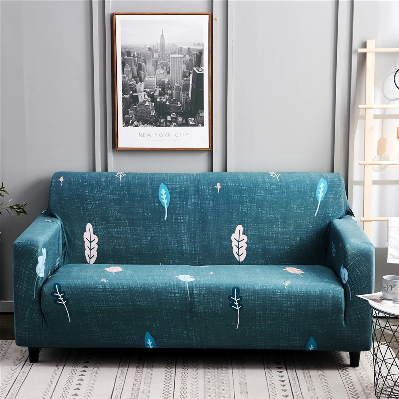 Высокоэластичное полиэстерное покрытие для дивана домашнего офиса стрейч все включено Slipcover секционная l-образная мягкая мебель крышка - Цвет: Model 2