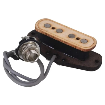 

New 4 String Guitar Pickup 6.35mm Interface Maple Wood Guitar Pickup for 4-String Cigar Box Guitar Pickup