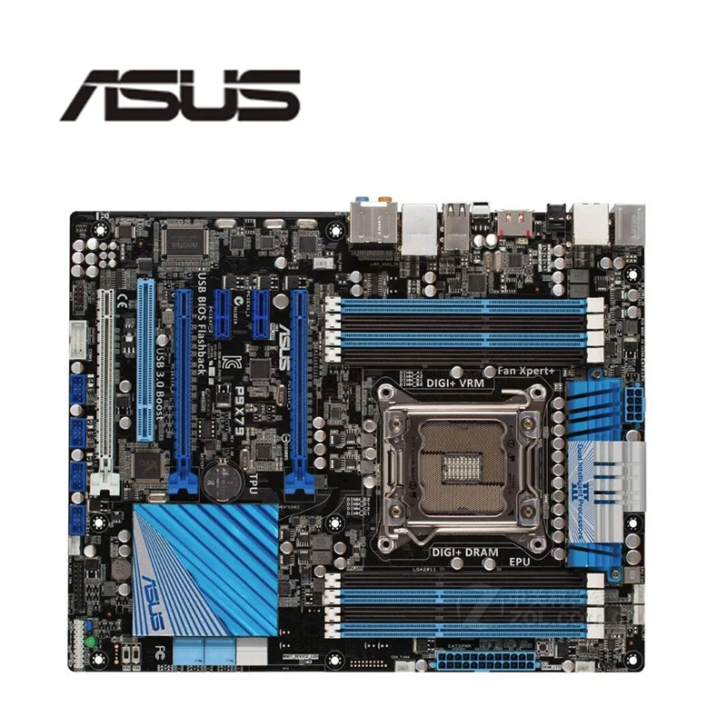 Для ASUS P9X79 оригинальный б/у Настольный X79 X79M 2011 разъем LGA Core i7 LGA2011 DDR3 Материнская