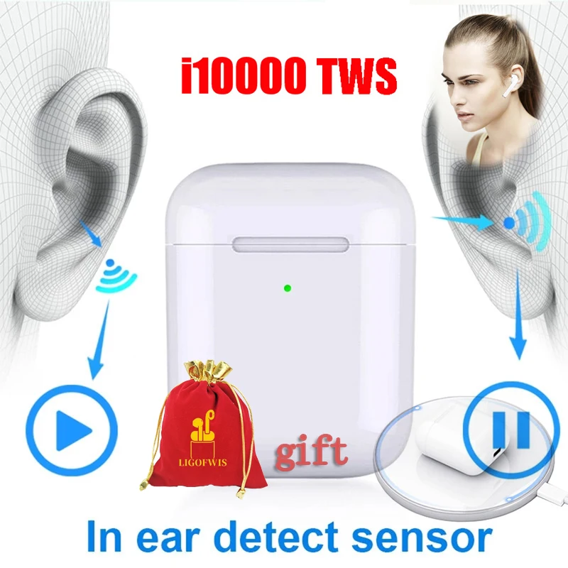 Новинка I10000 TWS поколения 1:1 Bluetooth наушники беспроводные Bluetooth 5,0 наушники 5D супер бас с сенсором Pk I500 I200 I900