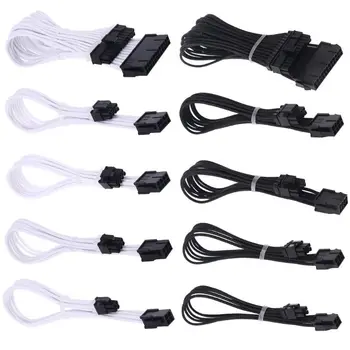 

Sleeve Extension Power Supply Cable 24-pin A TX 8-pin PCI-E 8pin CPU 6-pin 4-Pin T3LB