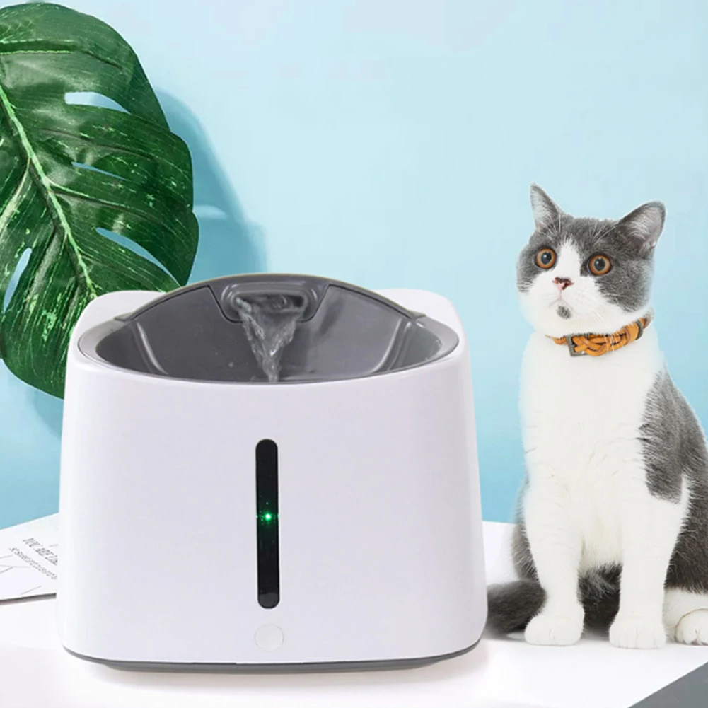 Water Dispenser Smart Pet Feeder Automatic Circulation Filter White USB Charging Infrared Induction Large Capacity Drinking Cat