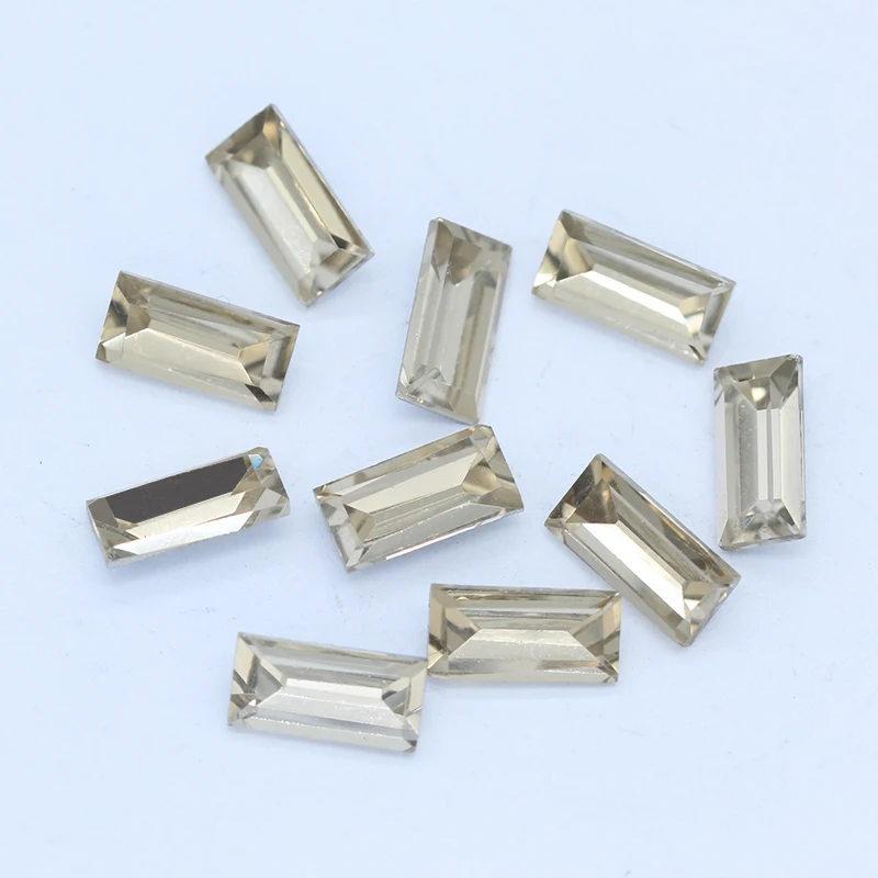 Nail Art Rhinestones All size colors rectangle point foiled back glass stone faceted crystal rhinestones DIY jewelry making beads