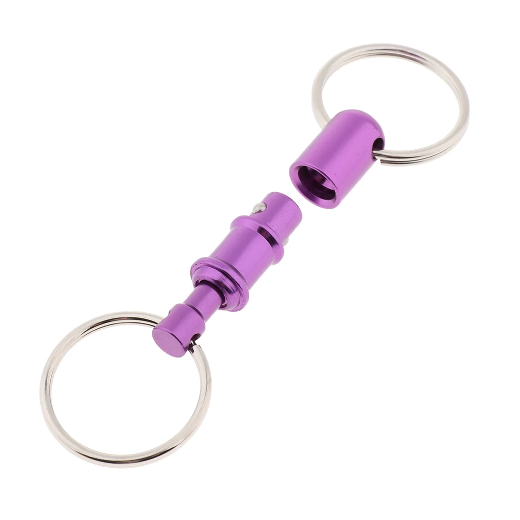 2pcs Detachable Keychain Pull Apart Quick Release Removable Key Rings 2pcs Detachable Keychain Pull Apart Quick Release Removable Key Rings