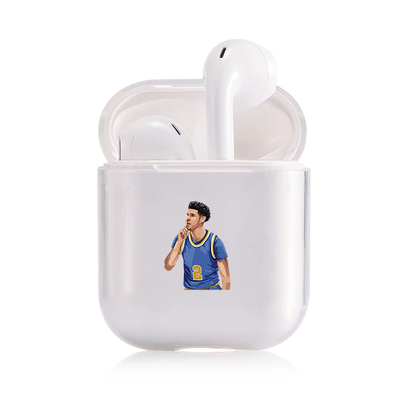 Знаменитый бренд баскетбольных Athlete наушники чехол для Apple airpods чехол игрок NBA Bluetooth Pop Air стручки чехол прозрачный жесткий чехол из пластика с изображением крышка - Цвет: I200091