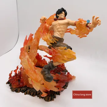 

New arrival 23cm One Piece ZERO Portuguese D. Ace Boa Hancock Battle Ver . Fleam PVC Action Figure Model Toys