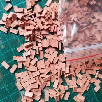 

RC Model Car Garage Decorative Accessories 1/35 Mini Red Cement Brick 8x4x2mm DIY Building Model For Axial SCX10 Traxxas TRX4car