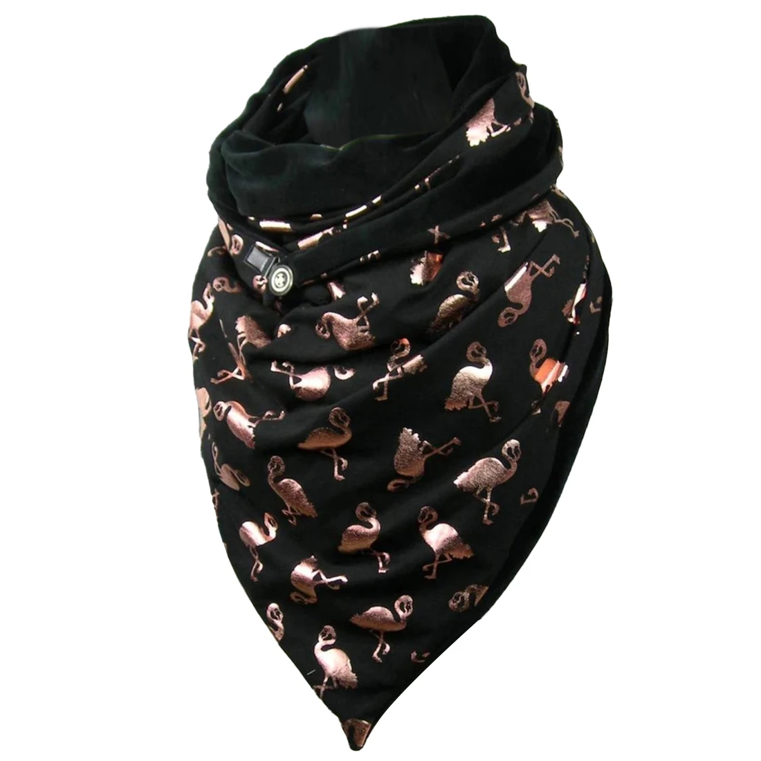 

2020 Fashion Winter Scarf For Women Dotted Plain Print Button Soft Shawl Casual Warm Scarves Shawls Scarf For Women
