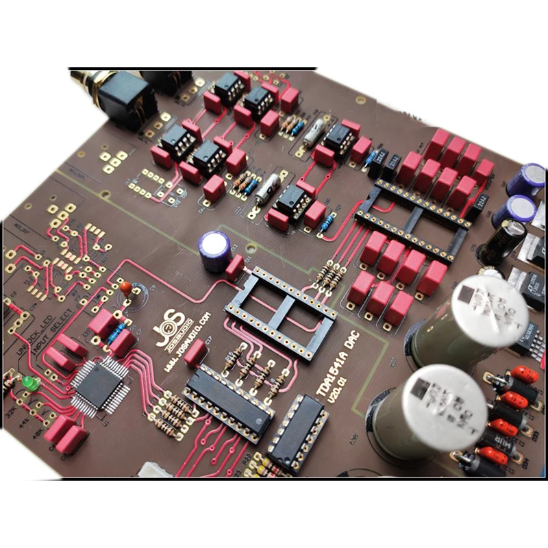 Hifi DAC decoder TDA1541+SAA7220 fiber coaxial I2S decoder board DSD384K 