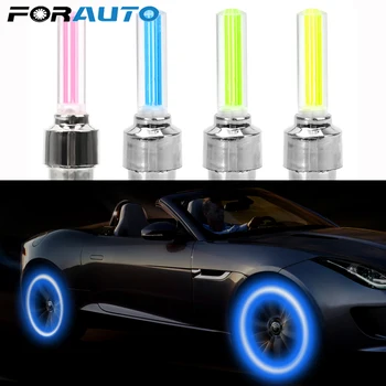 

FORAUTO 2pcs Neon Lamp Car Tire Valve Cap Decorative Lantern Light stick type Mountain Bike Light Wheel Spokes Lamp LED Light