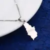 Stainless Steel Fashion Serbia Map Pendant Necklaces Republika Srbija Map Chain Jewelry Gifts 3