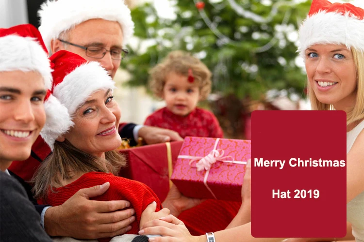 Christmas hat 5 pieces/bag Gift Short plush print sowflake hats Adult children's party Christmas decorations 28*40CM