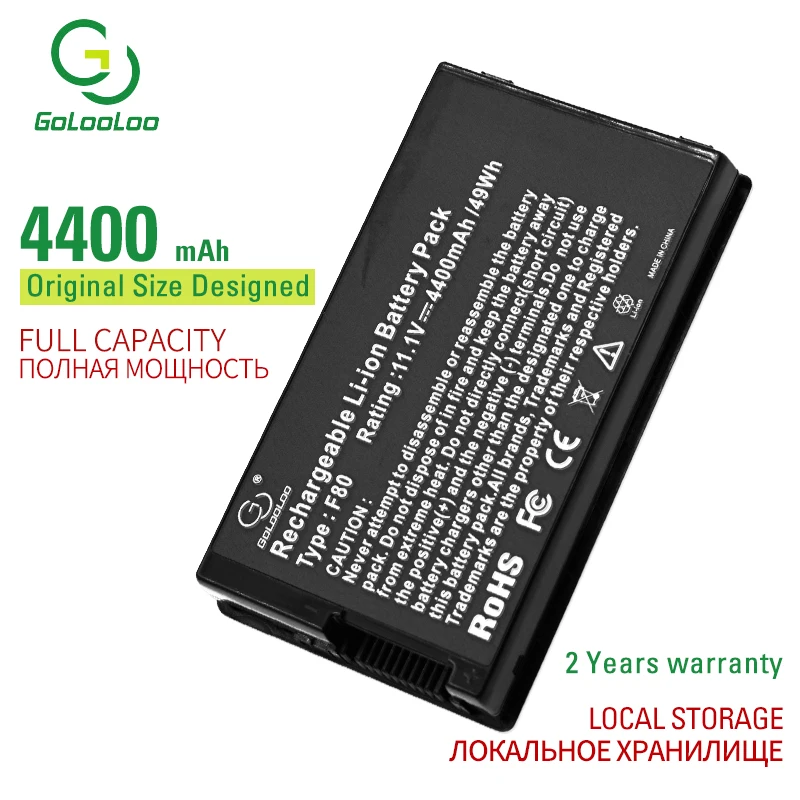 6600mAh 6 Cells 11.1V New laptop battery F80 for Asus A32-F80A A32-F80H F83Cr F83SE F83T F83VD F83VF X61 X61GX X61S X61Sf X61SL |