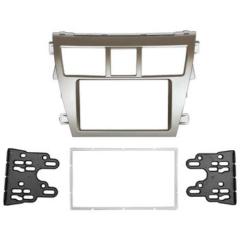 

Double Din Fascia for Toyota Vios 2008 Belta Yaris Sedan Radio DVD Stereo Panel Dash Mounting Installation Trim Kit Frame Bezel