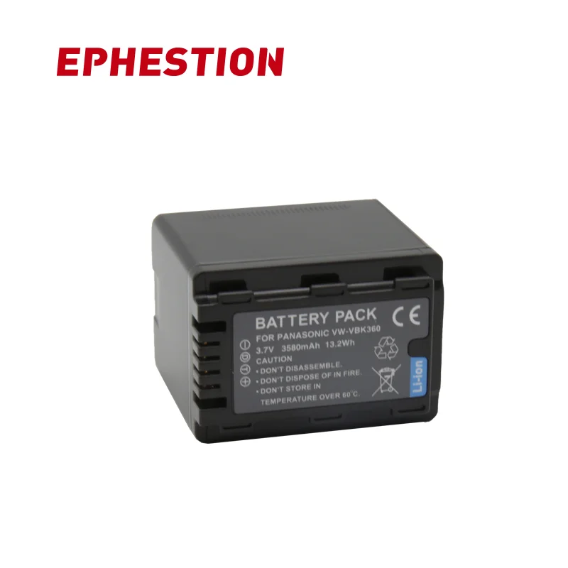 EPHSESTION VW-VBK360 VBK360 Батарея для цифрового фотоаппарата Panasonic HC-V10 HC-V100 HC-V100M HC-V500 HC-V500M HC-V700 HC-V700M HDC-HS60 SDR-T76