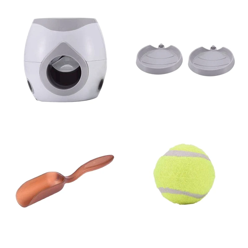 

New 2 in 1 Pet Dog Toy Interactive Automatic Ball Launcher Tennis Ball Toys and Food Dispenser for Dog Reward Game Toy Durable D