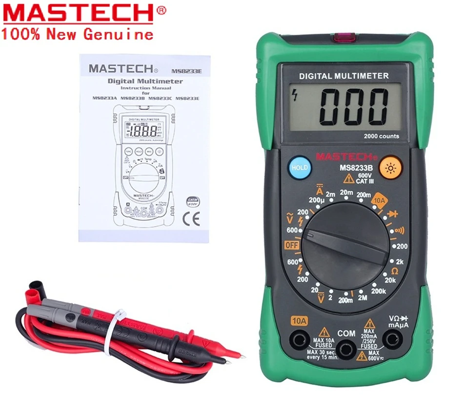 MASTECH MS8233B Цифровой Мультиметр LCR Бесконтактный измеритель напряжения с