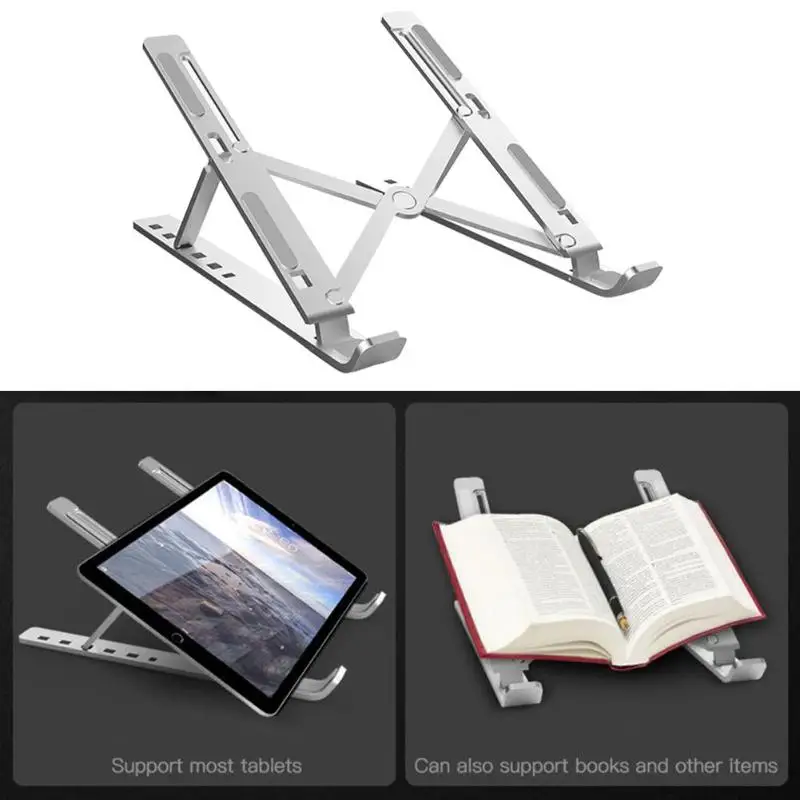 Suporte do Portátil de Alumínio Titular com Presente Envoltório para Macbook Alturas Dobrável Portátil Notebook 6 Pro 12 dobrável portátil titular com presente envoltório para
