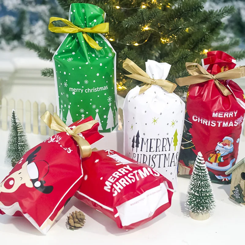 100 рождественские подарочные пакеты Ассорти рождественские подарочные пакеты для рождественской вечеринки свадебные подарочные пакеты