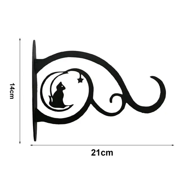 Függő Növények Tartó Hold Európai Stílusú Fali Horog Kovácsoltvas Vintage Finom Virág Edény Fal Ültető Erkélyre - Image 6