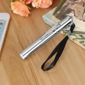 

Waterproof Stainless Steel Mini Penlight LED Flashlight Battery Torch Portable Lantern Bright Light Small Size Convenient