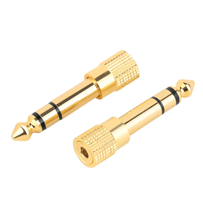 Jack 6.35 mm 6.5 6.35mm Male Plug to 3.5mm Female Connector Amplifier Audio  Adapter Microphone AUX 6.3 3.5 mm Converter - AliExpress