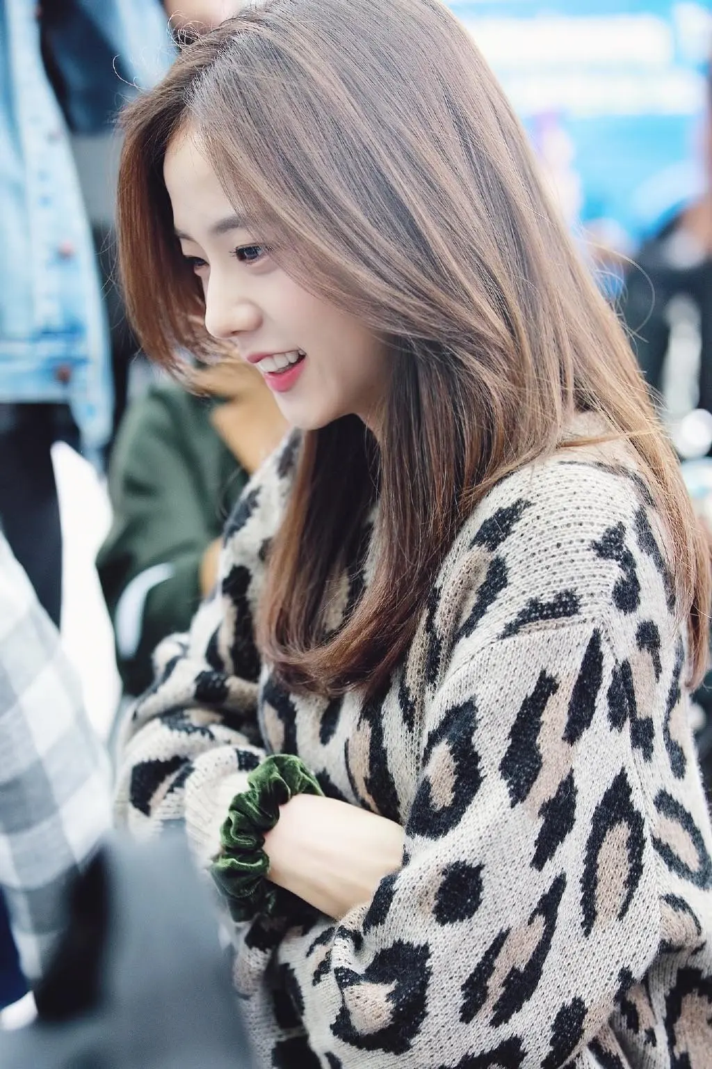 Kpop Черный Розовый jisoo осенний модный Леопардовый Теплый вязаный свитер женский корейский уличная одежда повседневные женские свитера с круглым вырезом