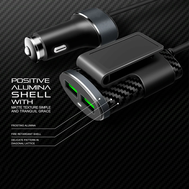 5.1A 4 USB порта Автомобильная розетка адаптер питания зарядное устройство для Xiaomi Usb зарядное устройство адаптер для автомобильного прикуривателя Зарядное устройство s быстрое зарядное устройство
