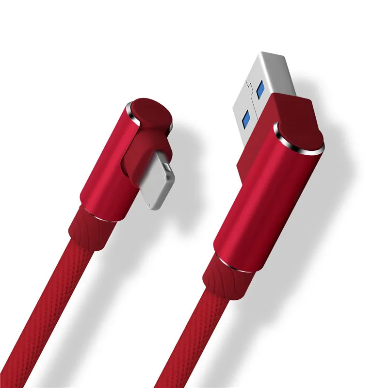 1~ 3 м Плетеный локоть Micro usb type C iOS зарядное устройство кабель Шнур для Sumsung Galaxy S9 S8 S7 S6 S5 Edge/Plus - Цвет: Red IOS Cable