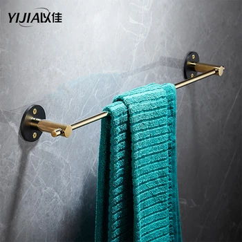 

Simple brass bathroom towel hanging rod multi-purpose rack rod solid towel ring hook pendant