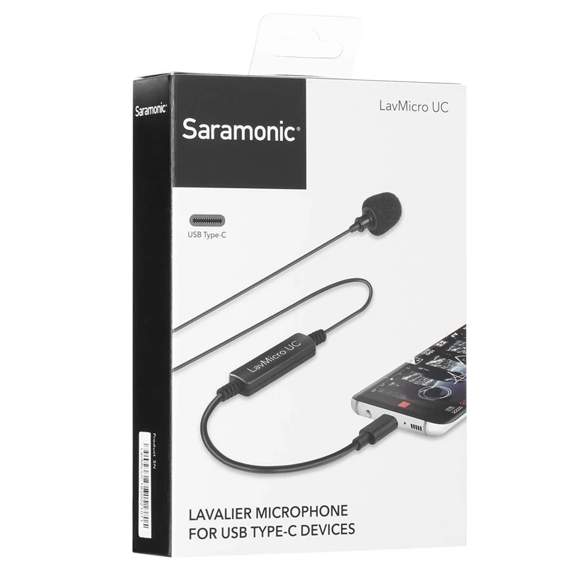 Saramonic Lavmicro-Uc Usb-C Тип всенаправленная нагрудная гарнитура микрофон, Android микрофон клип на системе идеально подходит для записи