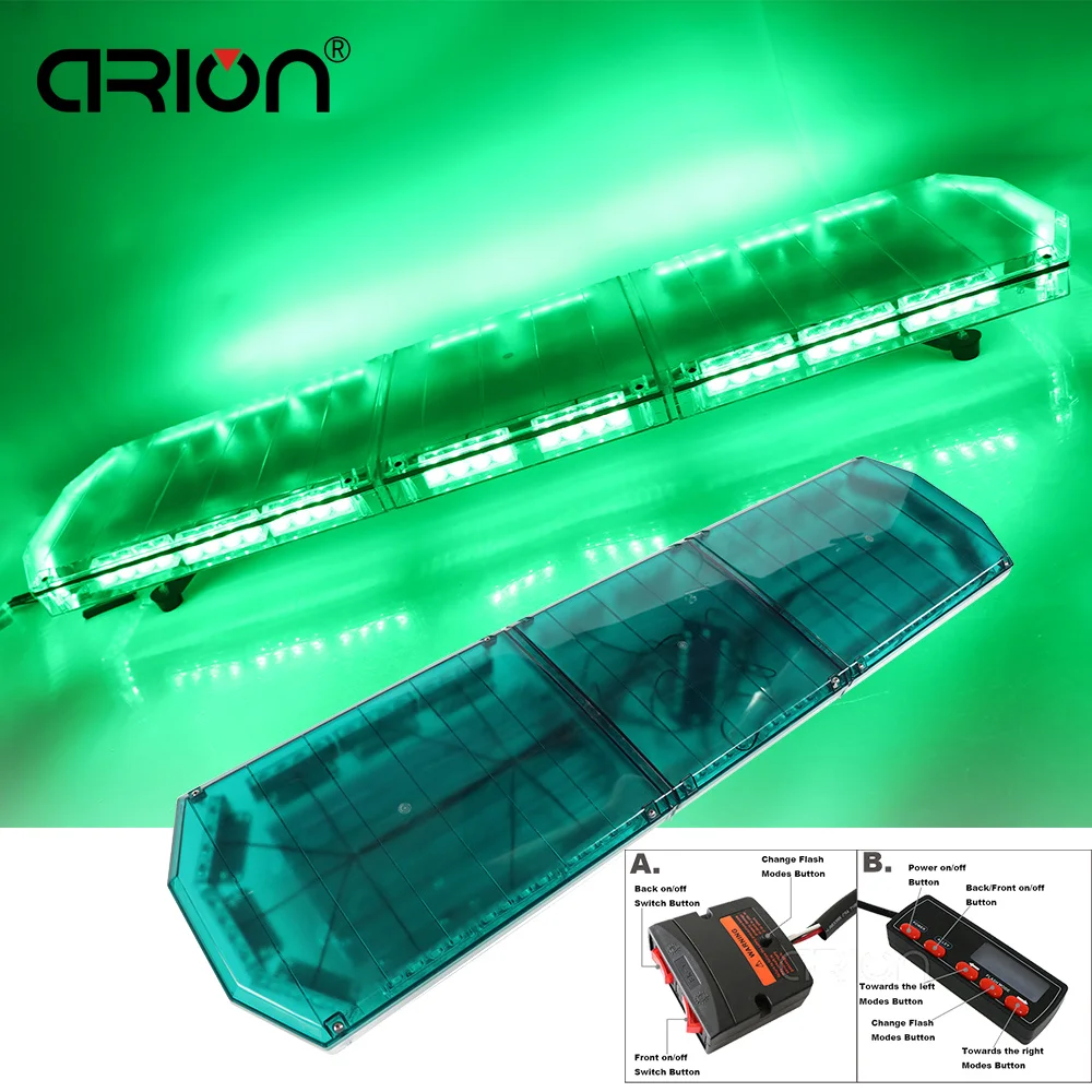

46.5"Inch 88 LED Strobe Light Emergency Recovery Beacon Wrecker Flashing LightBar Warning Green LightBar
