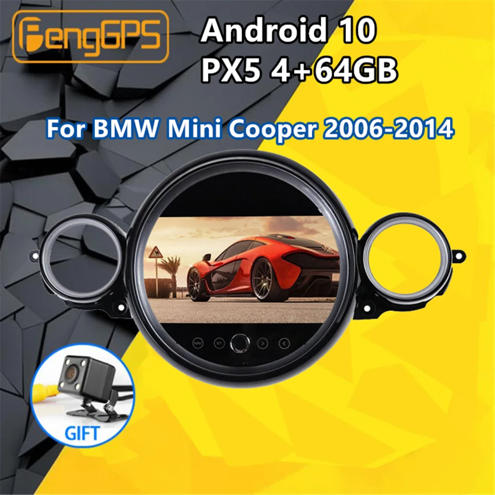 Автомобильный мультимедийный плеер для BMW MINI Cooper 2006 2014 Android 10 IPS экран аудио радио