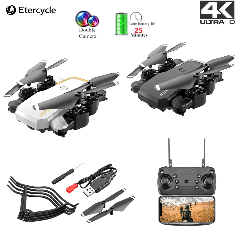 

New Mini Drone 4K with HD Camera 1080P Dual cameras FPV Foldable 4CH WIFI image transmission Quadcopter with Long Battery Life