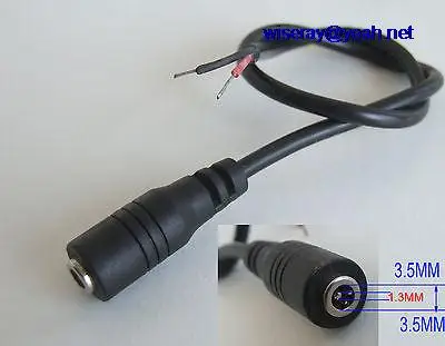 

DHL/EMS 200pcs DC Jack Female 3.5 x 1.3mm Plug converter Cable for Notebook Power Charger-A7