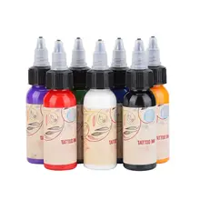 Профессиональные чернила для татуировки, набор пигмента, долговечные, быстро окрашивающие чернила, пигмент для макияжа, натуральные краски для татуировки, 7 шт. в бутылке