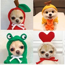 Warm Dog Winter Clothes for small dogs Cute Fruit Dog Coat Hoodies Fleece Pet Dogs Costume Jacket for French Bulldog