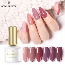 BORN PRETTY Pink Серия чистый цветной гель для ногтей лак 6 мл замачиваемый дизайн ногтей УФ светодиодный Гель-лак для маникюра дизайн