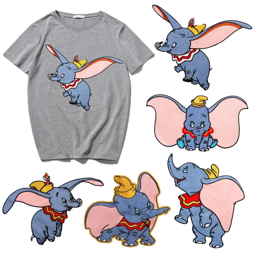 

Cute Flying Elephant Patches Embroidery Applique Sew On Clothing Or Bags Sewing Supplies Decorative Patches EP025