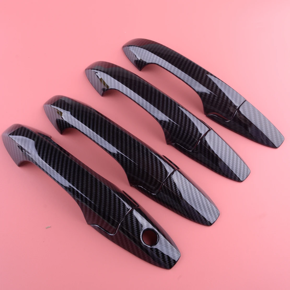 Car Side Door Handle Cover Trim Carbon Fiber Style ABS Fit for Acura