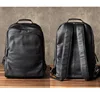 AETOO Original genuine Leather Retro Men backpack real cow Leather Large Capacity backpack men laptop backpack business bags ► Photo 3/6