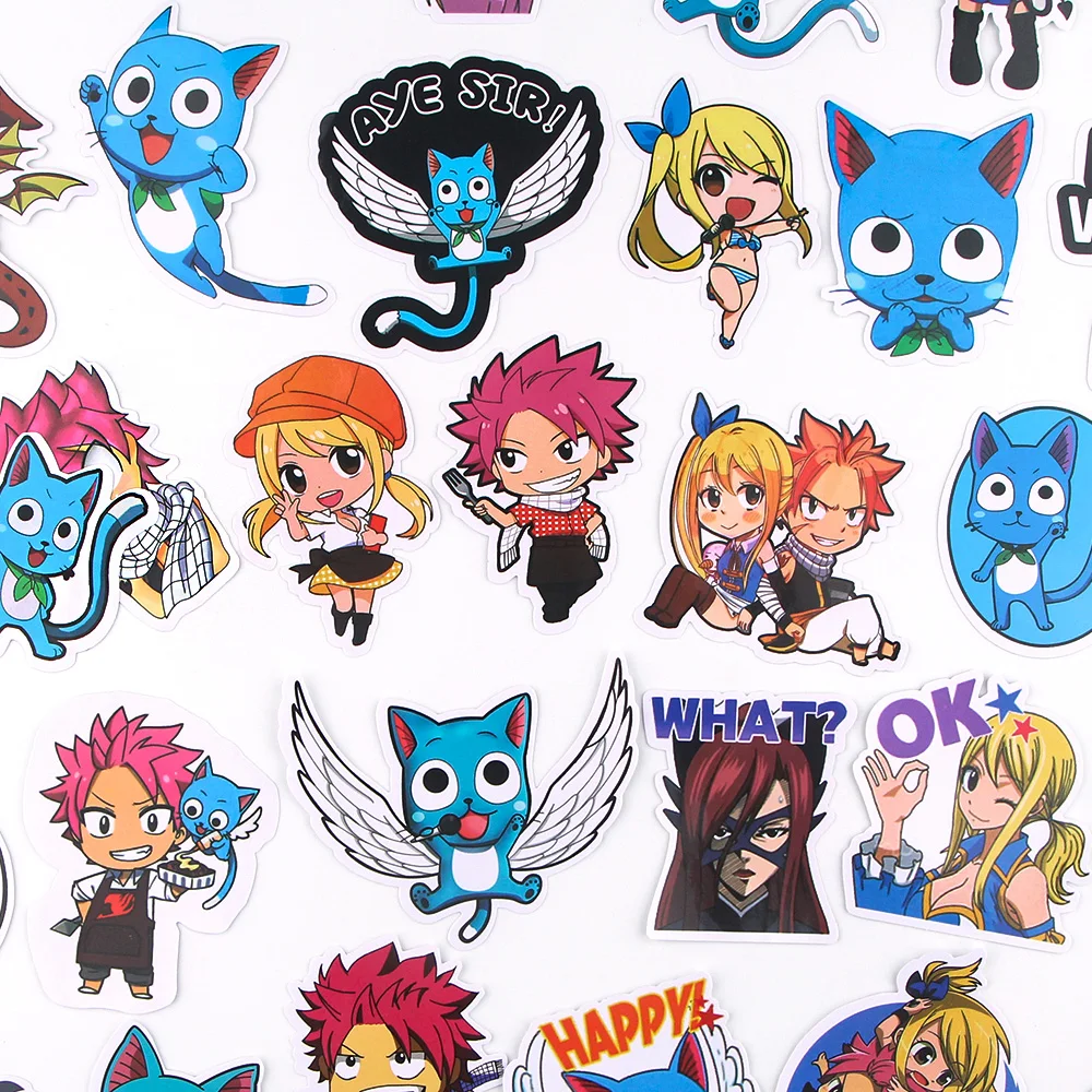 A3913 Patchfan 37 шт. аниме Kawaii Fairy Tail стикеры сделай сам велосипед Путешествия Чемодан