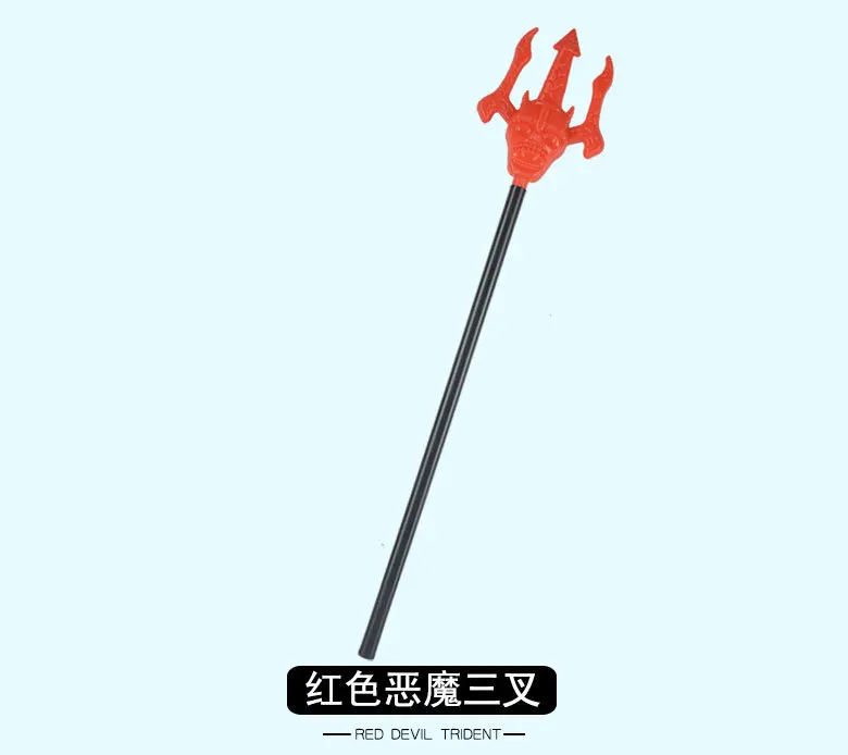 Halloween Weapons Equipment Ball Party Performance Weapon Halloween Red Trigeminal Demon Fork Props Axe Sickle