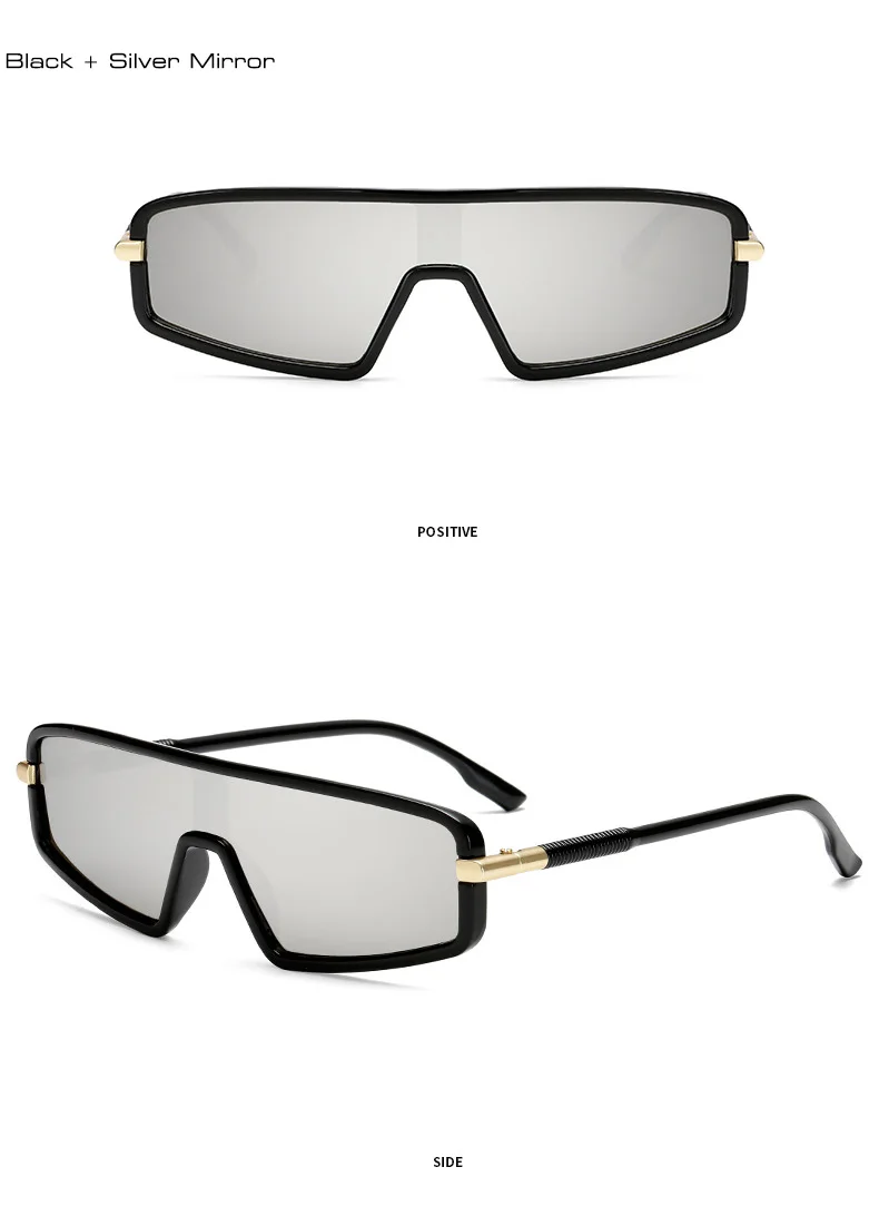 SO& EI модные маленькие прямоугольные цельные солнцезащитные очки для женщин и мужчин в стиле ретро, уличные солнцезащитные очки, градиентные зеркальные линзы с оттенком синего чая