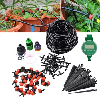 

Drip Irrigation System Watering Drip Kit with Timer Pant Irrigation Kit Garden Irrigation System Irrigation for Flower Lawns
