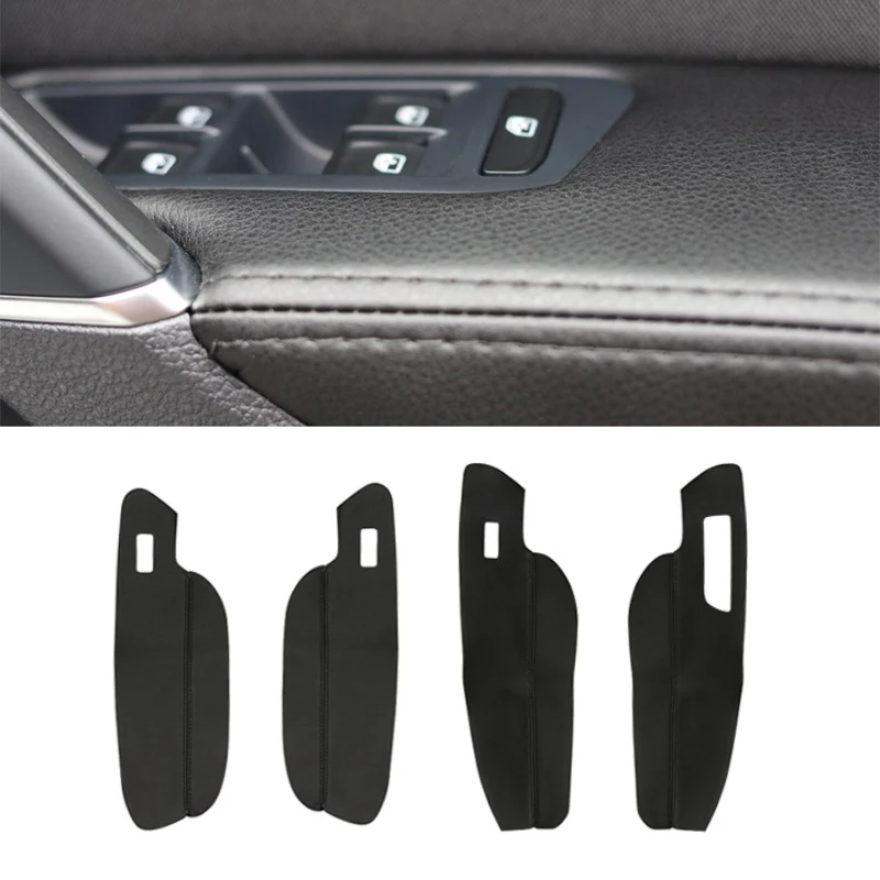 

Right Hand Drive Microfiber Leather Door Armrest Cover For VW Golf 7 2014 2015 2016 4pcs Car Door Armrest Panel Cover Trim