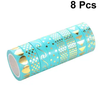 

8 Rolls Printing Durable Simple Self-Adhesive Beautiful Tape Paper Tape Packaging Tape for Gifts Goods
